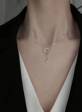 s925纯银项链女小众设计