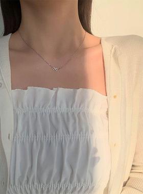 s925纯银项链女ins轻奢锁骨链