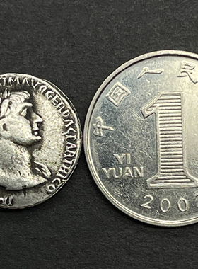 罗马皇帝图拉真硬币项链古币吊坠