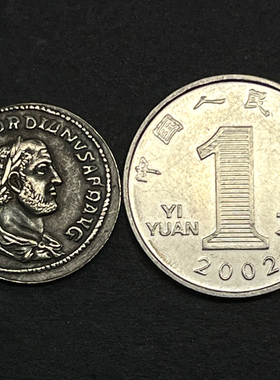 古罗马硬币项链圆牌吊坠人像镀银