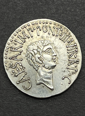 罗马人的故事古币吊坠镀银屋大维