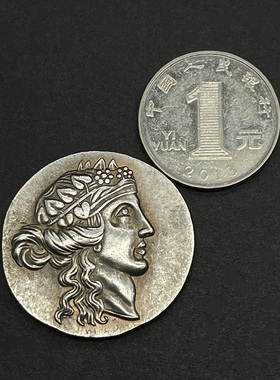 酒神吊坠古希腊神话饰品硬币项链