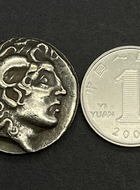 亚历山大大帝硬币项链雅典娜吊坠