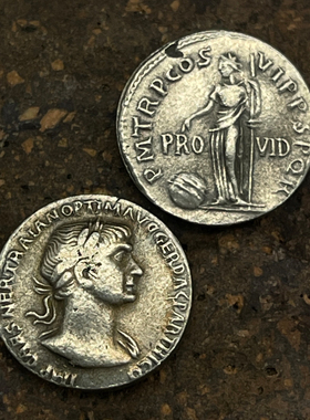 罗马人的故事图拉真纯银古币吊坠