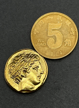 古希腊饰品复刻古币锁骨链狮子座