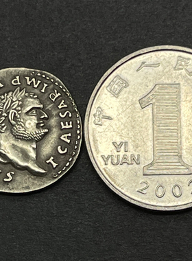 古罗马皇帝韦斯巴芗人像硬币项链