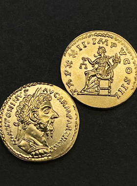 罗马皇帝马可奥勒留人像金币项链