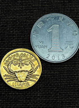 古罗马奥古斯都镀金币十字链吊坠