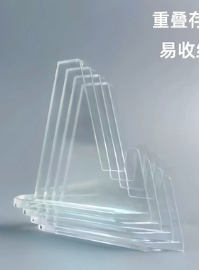 吧唧展示架透明亚克力纪念币谷子桌面摆件小卡支架追明星卡片收纳