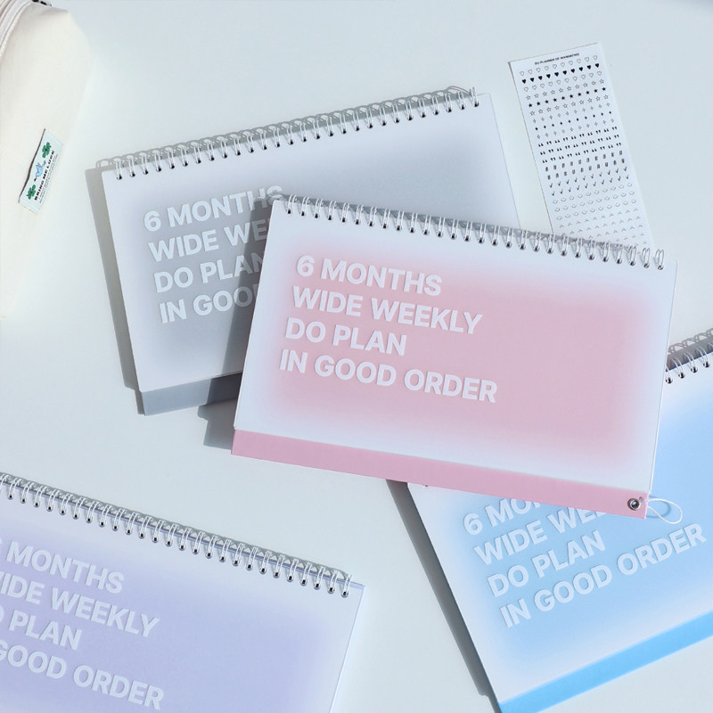 韩国wannathis宽版线圈万年6个月桌面学习计划本每周日程规划本子,淘宝优惠券,粉丝福利购,淘宝优惠卷