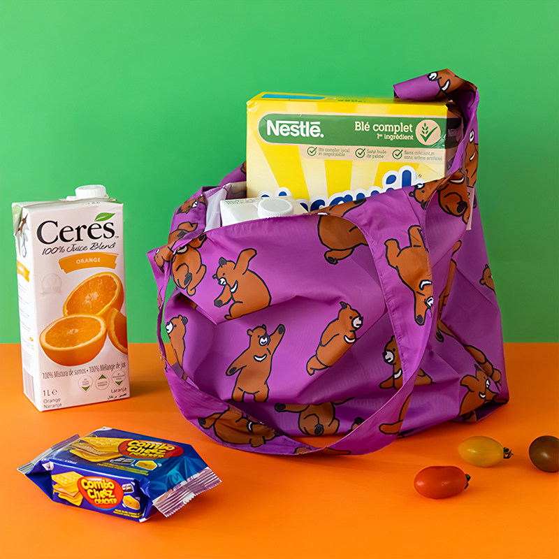 韩国dailylike防水手提单肩包ins可折叠大容量收纳包环保袋购物袋,淘宝优惠券,粉丝福利购,淘宝优惠卷