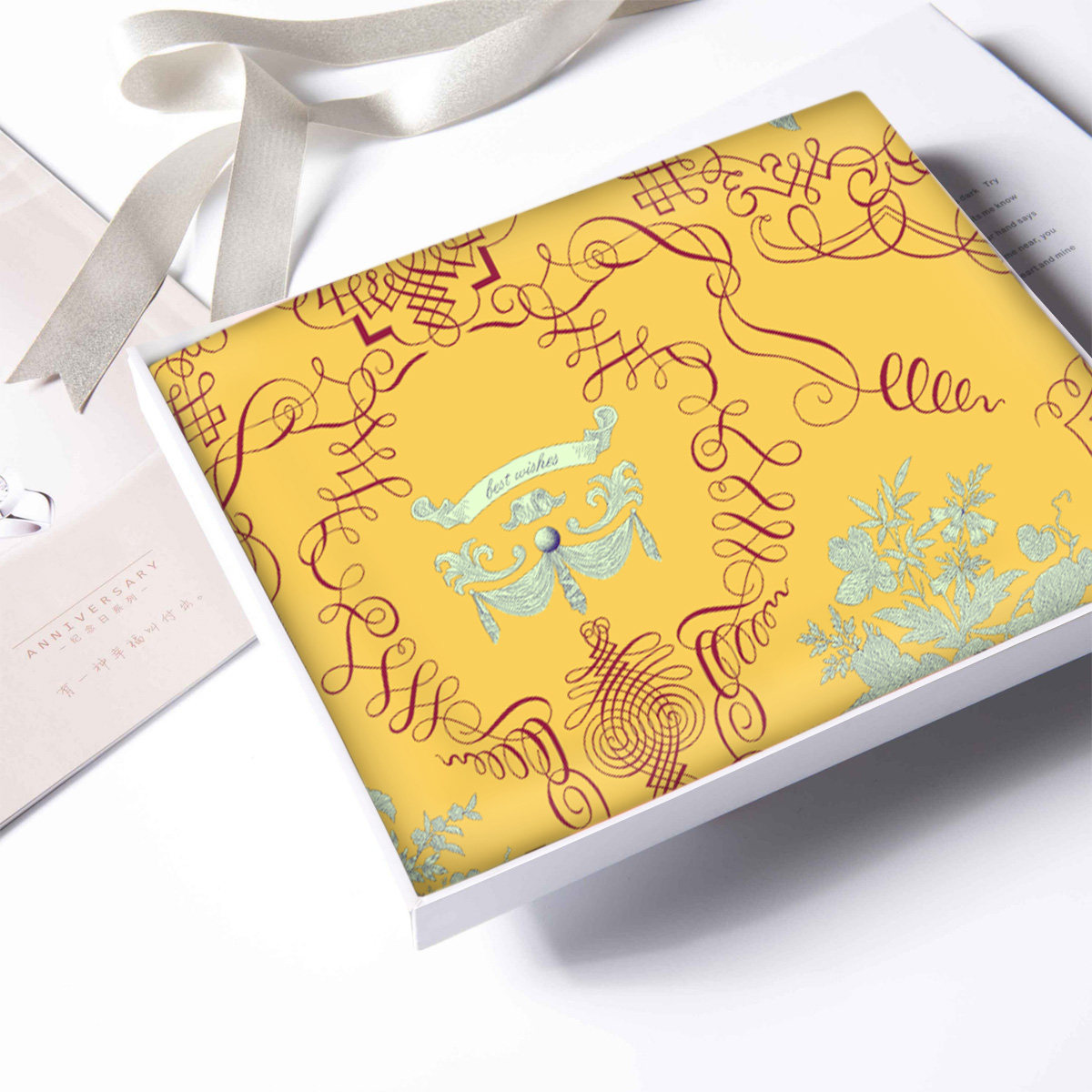 宝石蝶真丝丝巾送妈妈送老师长辈礼物杭州丝绸礼品桑蚕丝围巾披肩