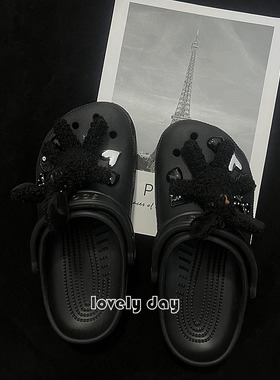 小红书同款洞洞鞋通用配饰 毛绒卡通可爱鞋花 crocs鞋扣diy可拆卸
