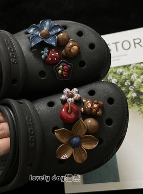 童心未泯原创可爱鞋花适配Crocs