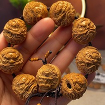 2 3 sizes Zhong Kui head hand strings to play pure handmade olive core nuclear sculpted handicrafts