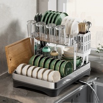 Stainless Steel Kitchen Shelve Bowl dish Bowl Tray Drain rack Multi-functional Bowl Chopsticks containing box Bowl Cupboard