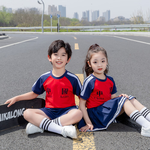 中小学生校服套装男女童活力班服运动入园照老师幼儿园园服春秋装 - 图0