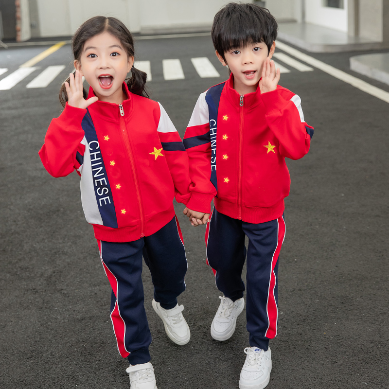 儿童校服套装小学生统一班服三件套运动会短袖合唱幼儿园园服夏季