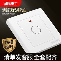 Type 86 home concealed touch time-lapse electric light switch touch inductive delay touch touch can lead lamp