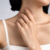 Ming brand jewelry hard gold one thought empty ring gold fixed mouth fashion simple geometric gold ring AFM0422