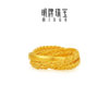 Ming brand jewelry three life knot flower ancient gold ring silk sequence series pure gold ring AFM0518