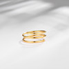 Ming brand jewelry spiral solid gold ring