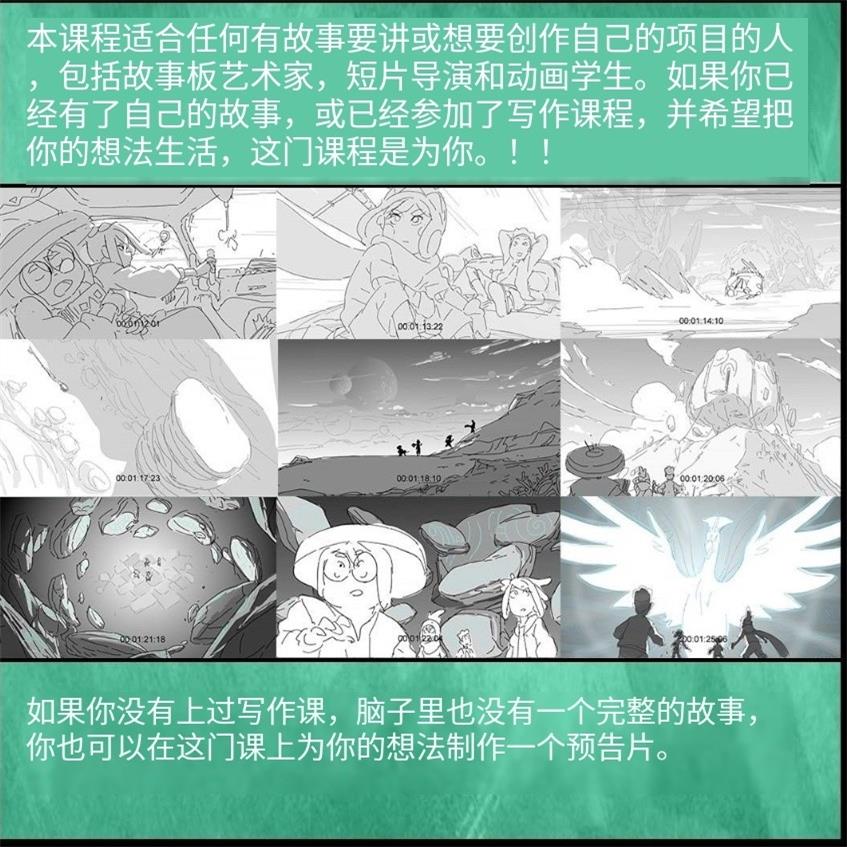 短片故事板分镜课程漫画角色故事构图动漫动画设计基础视觉教程