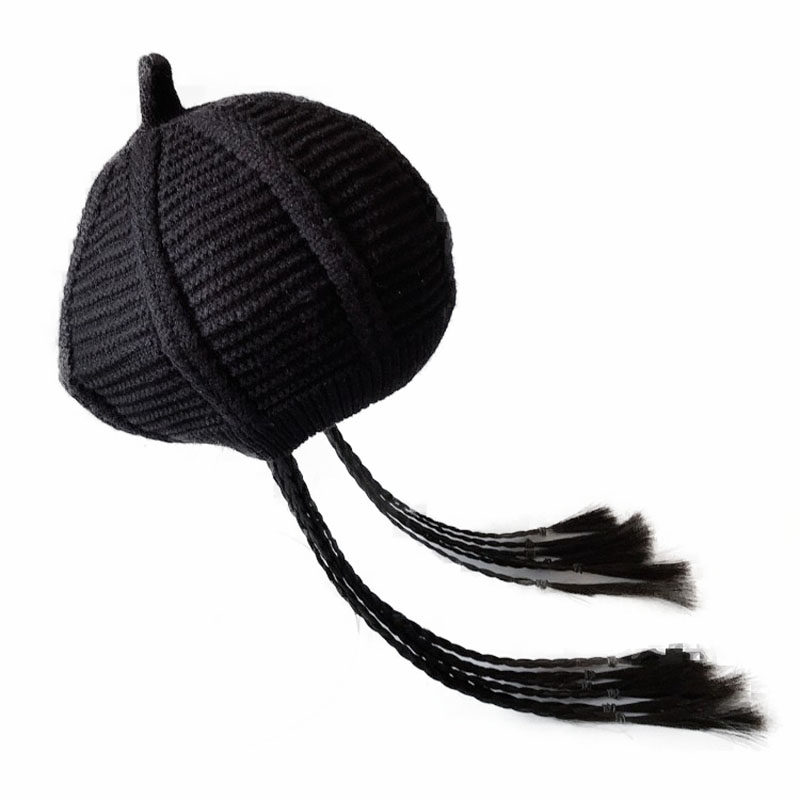 儿童帽子秋冬假发帽贝雷帽公主长发糖果色南瓜帽毛线帽保暖画家帽,淘宝优惠券,粉丝福利购,淘宝优惠卷