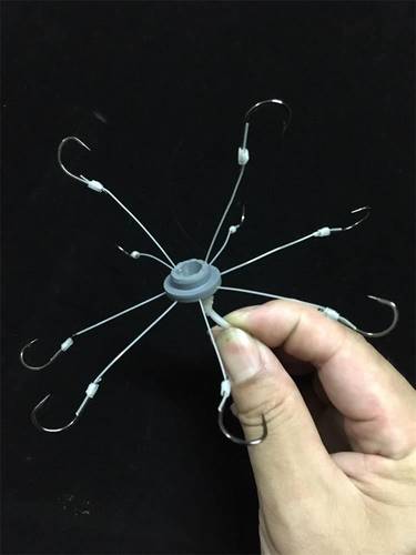 纯手工翻板鱼钩绑好套装翻版爆炸飞钩八爪丸世溪流海夕鲢鳙盘钩 - 图1