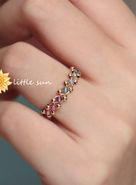 太阳原创设计美国14k尖晶石包金