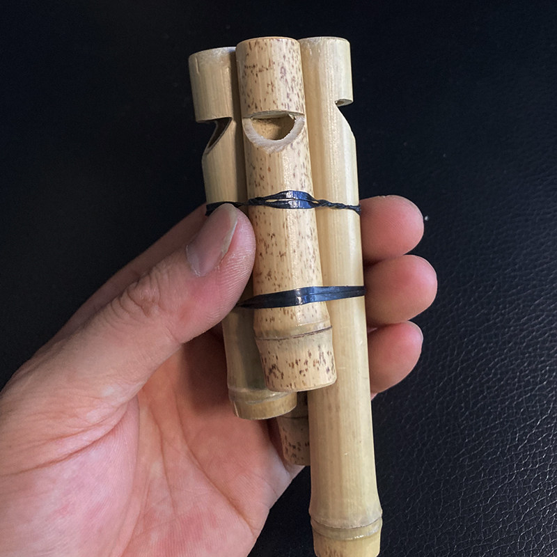 儿童吹的乐器竹制KUKU口哨竹节双管口哨定制幼儿童奥尔夫吹奏玩具_虎窝淘