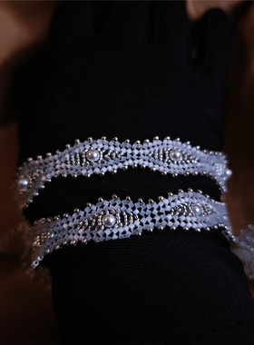 法式优雅闪亮米珠手工项链颈链