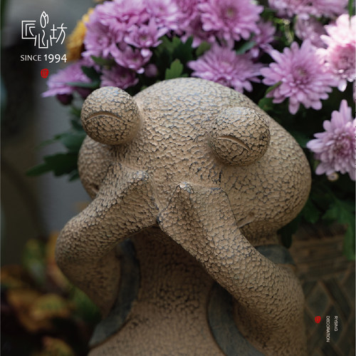 匠心坊户外花园装饰可爱创意青蛙花盆室外庭院景观阳台造景摆件 - 图2