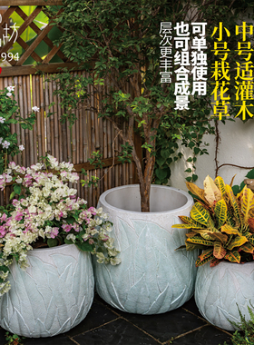 匠心坊户外花盆落地艺术仿古花盆