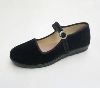 Double Star flat-soled ໂຮງແຮມແມ່ຍິງ waiter work shoes velvet black cloth shoes fitness breathable lightweight light shoes canvas shoes