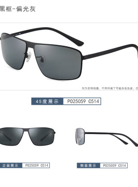 墨镜偏光时尚风方框太阳镜