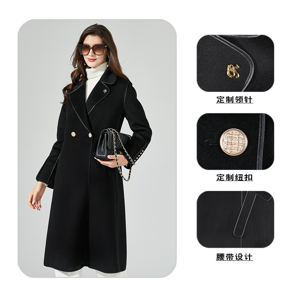 Raidy Boer/雷迪波尔秋冬新款女士通勤翻领纯羊毛双面呢大衣 7004,淘宝优惠券,粉丝福利购,淘宝优惠卷