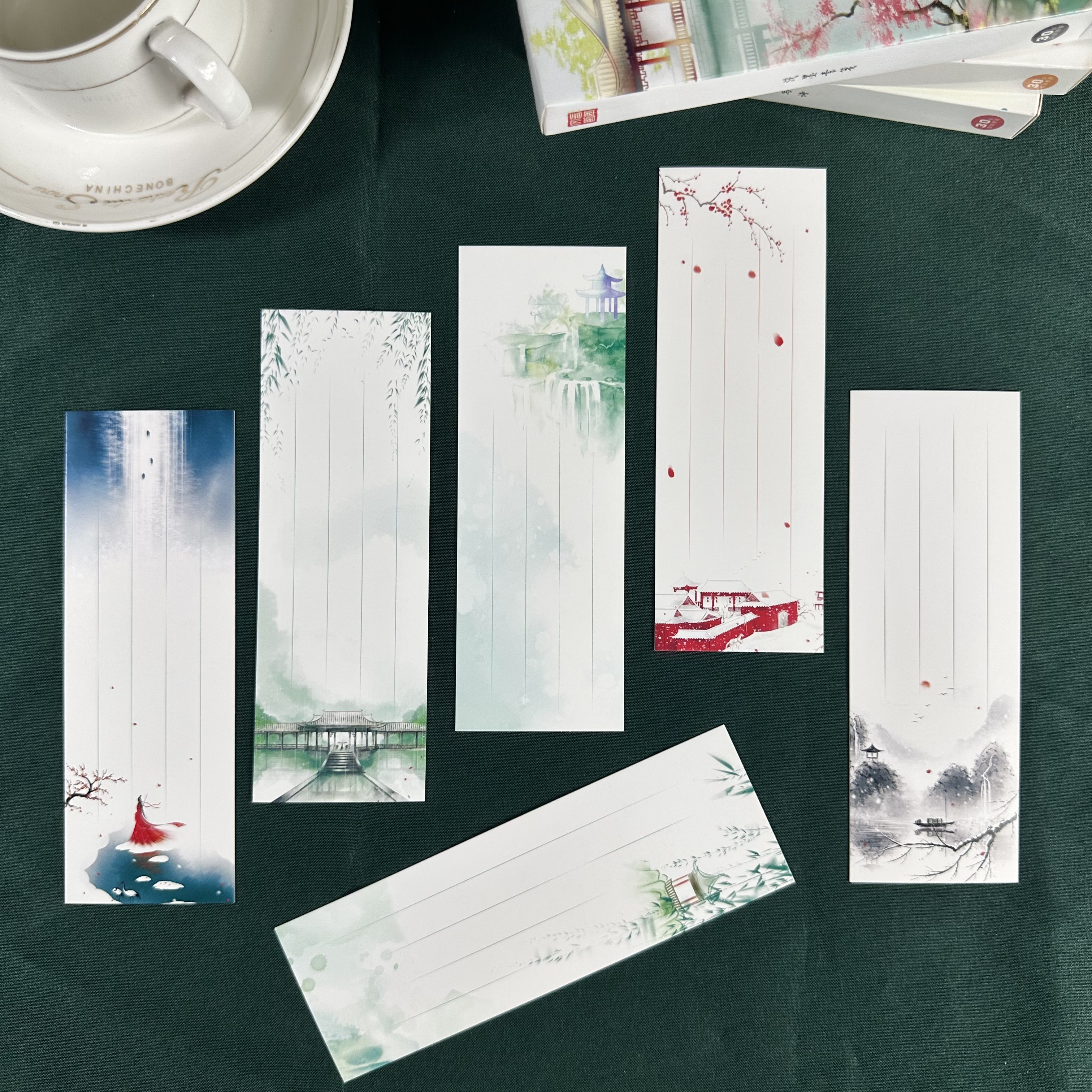 精美中国风插画空白书签田园风卡片DIY背景卡片纸质学生古风文艺,淘宝优惠券,粉丝福利购,淘宝优惠卷