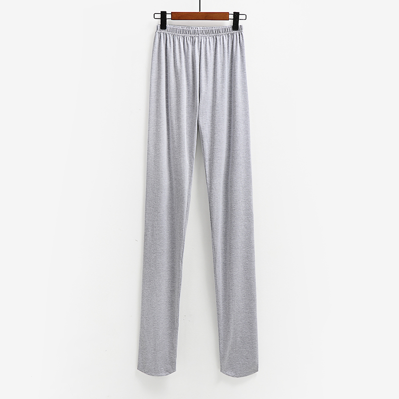 成人连脚睡裤带袜子家居裤子女护脚袜套春秋睡衣 - 图2