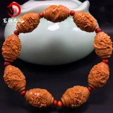 Венван оливковая ядерная резьба Kowloon Opera Bead Браслет с рельеф