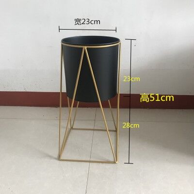 北欧轻奢铁艺金属花架子花盆架客厅室内落地式阳台绿萝多层置物架 - 图1