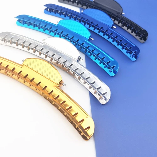 Заголовок масла перегородка ретро -алюминиевый клип -зажима -широкий нарезка для волос