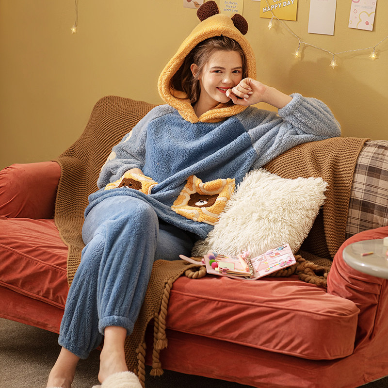 雪尔绵秋冬睡衣家居服套装北极绒 雪尔绵睡衣/家居服套装