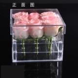 Цветочный магазин, упаковка, прозрачная акриловая стеклянная подарочная коробка