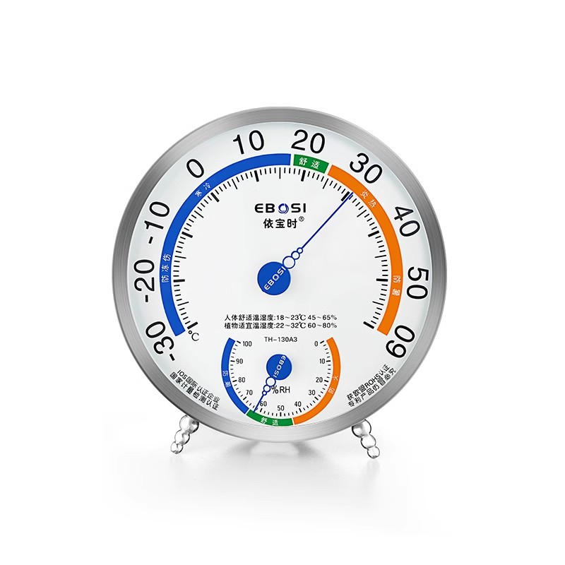 依宝时温度计室内家用高精度婴儿客厅气温计壁挂工业仓库温湿度表-图3