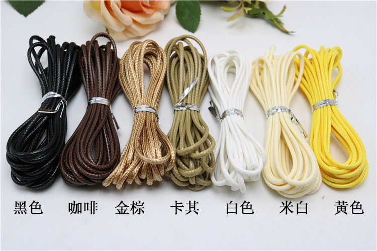 2mm韩国蜡绳 2毫米编织绳腊线蛇纹绳diy项链绳材料 3米价格_虎窝淘