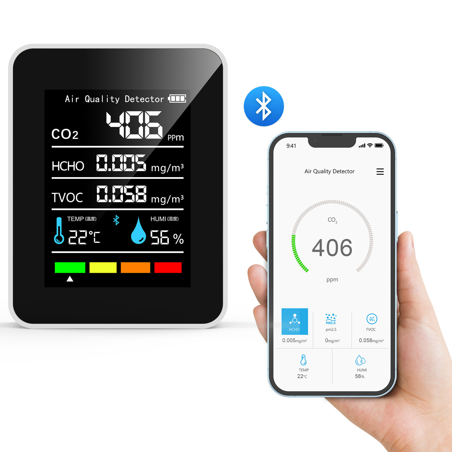二氧化碳检测仪传感器便携CO2浓度空气质量氧气监测含氧温湿度计,淘宝优惠券,粉丝福利购,淘宝优惠卷