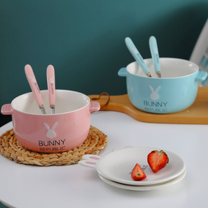 日韩式可爱卡通饭碗陶瓷
