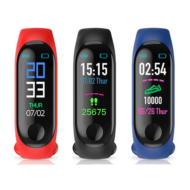 智能运动手环血压计步器健康心率防水息提醒