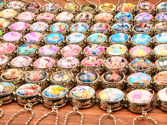 Cartoon Children's Flip Rotatable Creative Necklace Watch